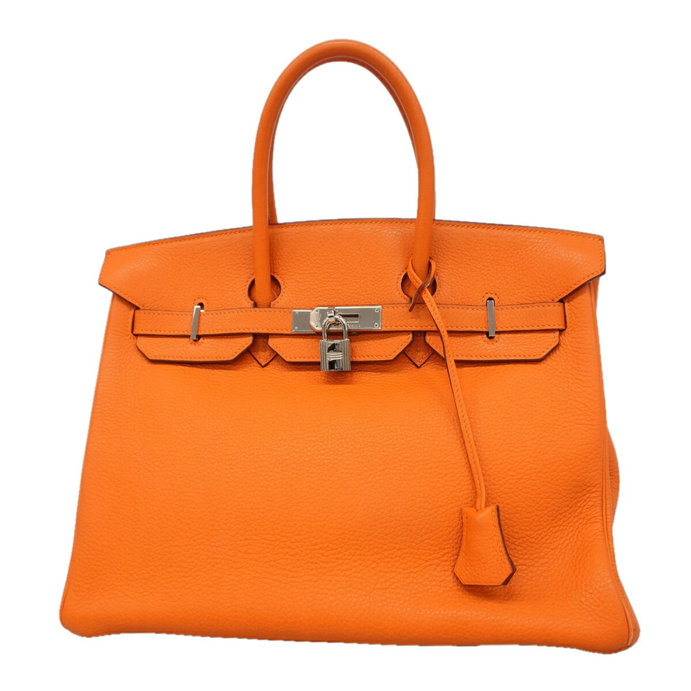 Hermes Birkin 35 Togo Orange Handbag (□F stamp) - Women's